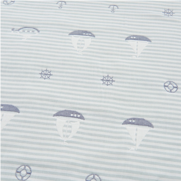 91家纺网 家纺一手货源 找家纺 朴尔全棉一对装成人情侣婴童单人学生男全棉六层纱布枕巾小帆船