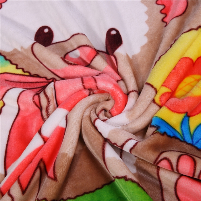 91家纺网 家纺一手货源 找家纺 茗婷家纺 2025双层定位儿童毯 围巾小熊