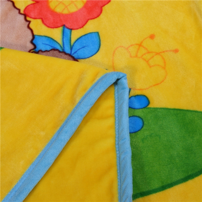 91家纺网 家纺一手货源 找家纺 茗婷家纺 2025双层定位儿童毯 围巾小熊