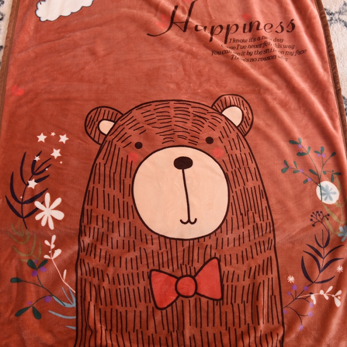 91家纺网 家纺一手货源 找家纺 茗婷家纺 2025双层定位儿童毯 云朵熊