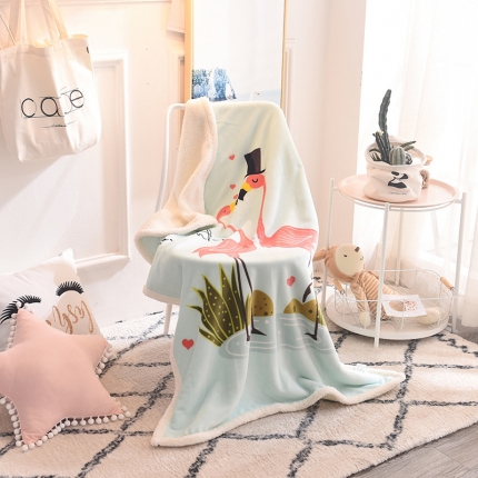 91家纺网 家纺一手货源 找家纺 （总）茗婷家纺 2025羊羔绒儿童毯子卡通儿童毯