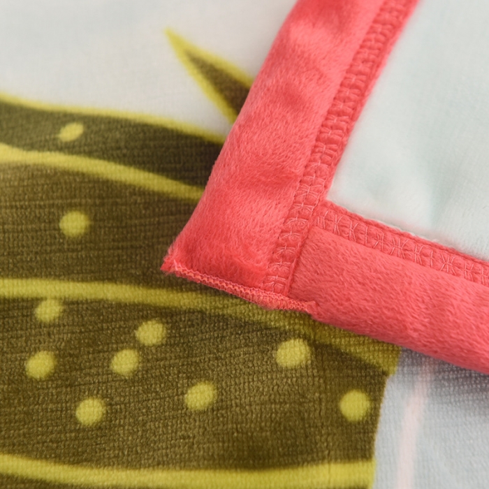 91家纺网 家纺一手货源 找家纺 茗婷家纺 2025双层定位儿童毯 恋爱火烈鸟