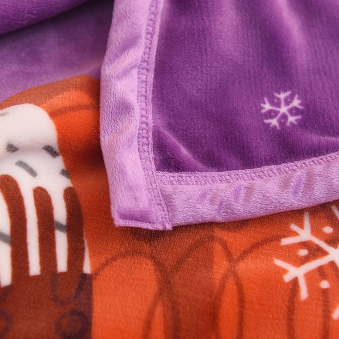 91家纺网 家纺一手货源 找家纺 茗婷家纺 2025双层定位儿童毯 长耳白兔