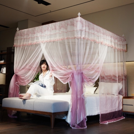 91家纺网 家纺一手货源 找家纺 海虹蚊帐 新款8856款落地式蚊帐 玉色