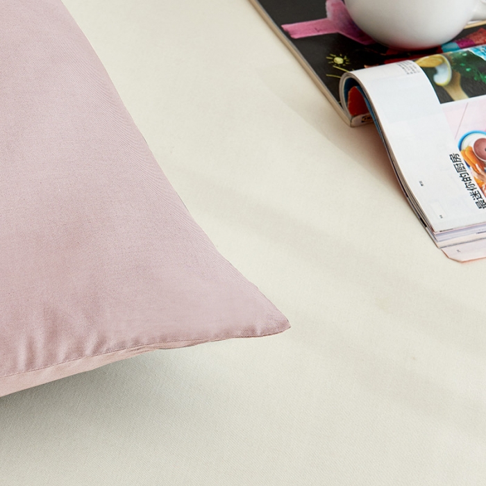 91家纺网 家纺一手货源 找家纺 欣喜来 2026新款40s简约全棉四件套床单款 豆沙