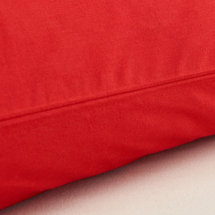 91家纺网 家纺一手货源 找家纺 欣喜来 2022新款40s简约全棉四件套床单款 大红