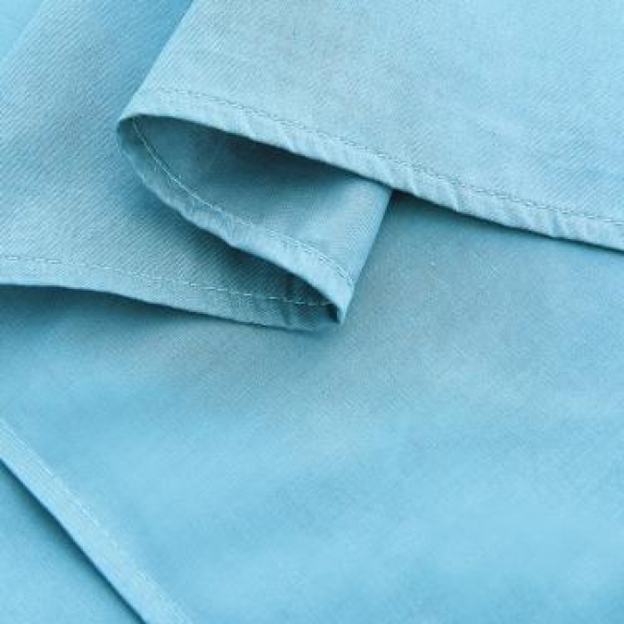 91家纺网 家纺一手货源 找家纺 欣喜来 2019新款40s简约全棉纯色单品床单 湖蓝