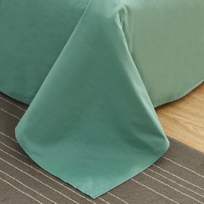 91家纺网 家纺一手货源 找家纺 欣喜来 2019新款40s简约全棉纯色单品床单 玛瑙绿
