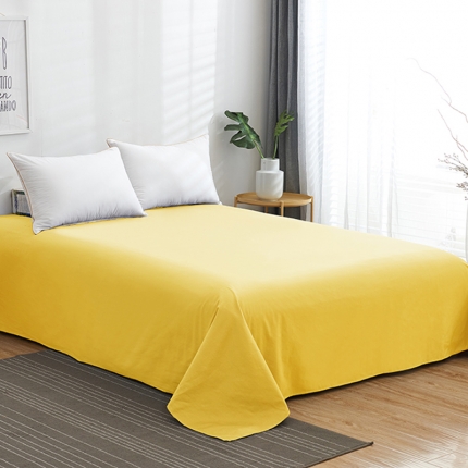 91家纺网 家纺一手货源 找家纺 欣喜来 2019新款40s简约全棉纯色单品床单 香槟金