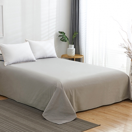 91家纺网 家纺一手货源 找家纺 欣喜来 2019新款40s简约全棉纯色单品床单 银灰