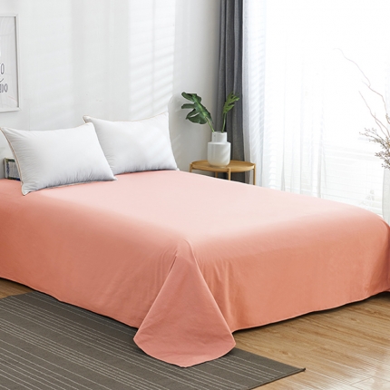 91家纺网 家纺一手货源 找家纺 欣喜来 2019新款40s简约全棉纯色单品床单 玉色