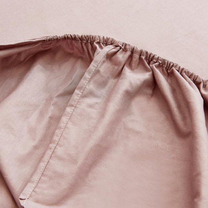 91家纺网 家纺一手货源 找家纺 欣喜来 40s简约全棉纯色单品床笠（预留缩水） 豆沙