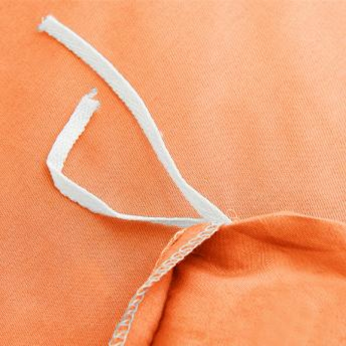 91家纺网 家纺一手货源 找家纺 欣喜来 2019新款40s简约全棉纯色单品被套 桔黄