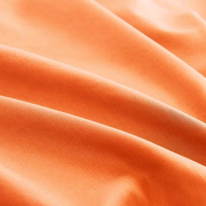 91家纺网 家纺一手货源 找家纺 欣喜来 2019新款40s简约全棉纯色单品被套 桔黄