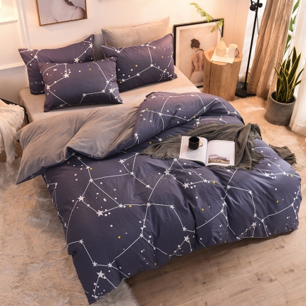 91家纺网 家纺一手货源 找家纺 （总）金奇达 2019新款功能型A棉B绒保暖四件套