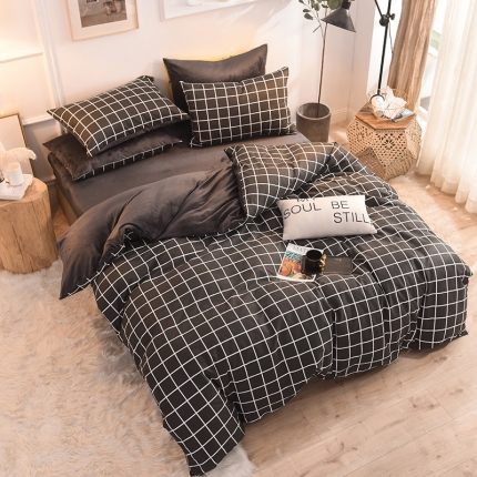 91家纺网 家纺一手货源 找家纺 （总）金奇达 2019新款功能型A棉B绒保暖四件套