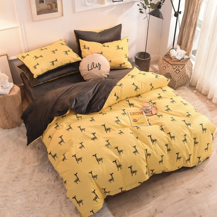 91家纺网 家纺一手货源 找家纺 （总）金奇达 2019新款功能型A棉B绒保暖四件套