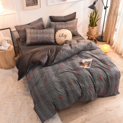 91家纺网 家纺一手货源 找家纺 （总）金奇达 2019新款功能型A棉B绒保暖四件套