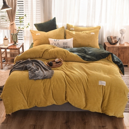 91家纺网 家纺一手货源 找家纺 （总）金奇达 2019新款魔法绒四件套