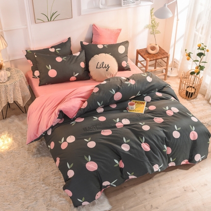 金奇达 2019新款功能型A棉B绒保暖四件套 完美橙