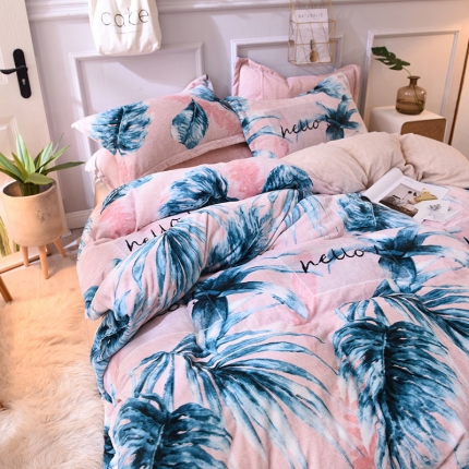 91家纺网 家纺一手货源 找家纺 （总）金奇达 2019新款舒馨绒四件套