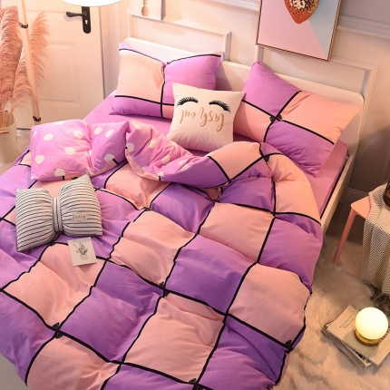 91家纺网 家纺一手货源 找家纺 （总）金奇达 2019新款魔暖绒四件套