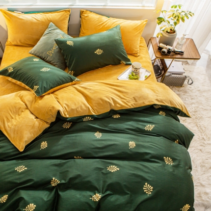 91家纺网 家纺一手货源 找家纺 （总）金奇达 2019新款A棉B绒四件套