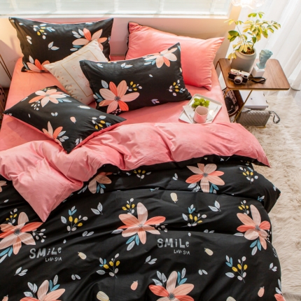 91家纺网 家纺一手货源 找家纺 （总）金奇达 2019新款A棉B绒四件套