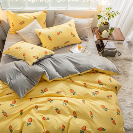 91家纺网 家纺一手货源 找家纺 （总）金奇达 2019新款A棉B绒四件套