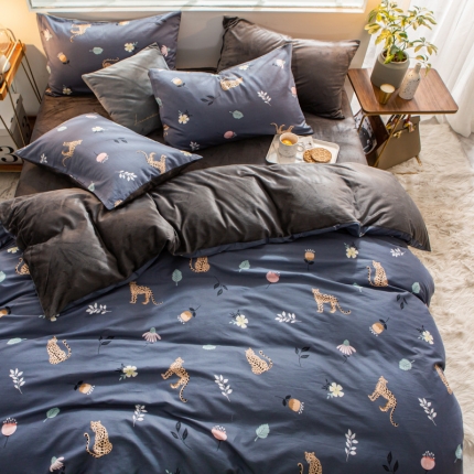 91家纺网 家纺一手货源 找家纺 （总）金奇达 2019新款A棉B绒四件套