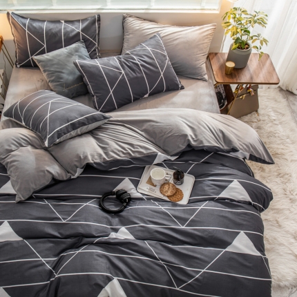 91家纺网 家纺一手货源 找家纺 （总）金奇达 2019新款A棉B绒四件套