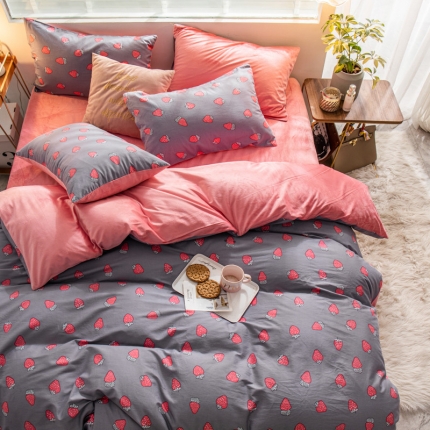 91家纺网 家纺一手货源 找家纺 （总）金奇达 2019新款A棉B绒四件套