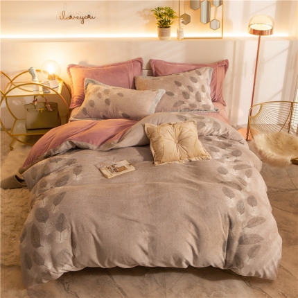 91家纺网 家纺一手货源 找家纺 （总）金奇达 2019休闲大版牛奶绒四件套