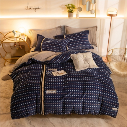 91家纺网 家纺一手货源 找家纺 （总）金奇达 2019休闲大版牛奶绒四件套