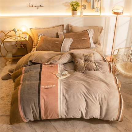 91家纺网 家纺一手货源 找家纺 （总）金奇达 2019休闲大版牛奶绒四件套