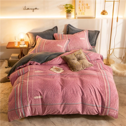 91家纺网 家纺一手货源 找家纺 （总）金奇达 2019休闲大版牛奶绒四件套