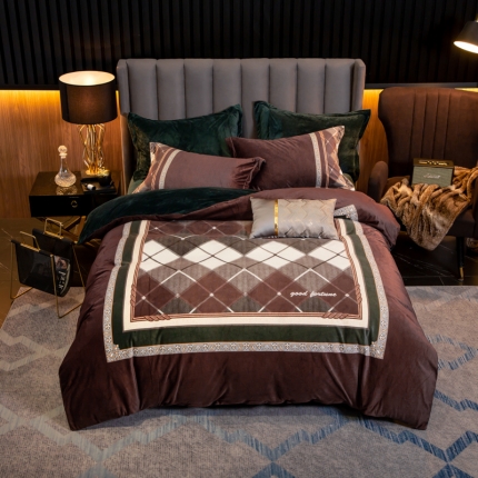 91家纺网 家纺一手货源 找家纺 （总）金奇达 2019大版数码花卉系列宝宝绒四件套