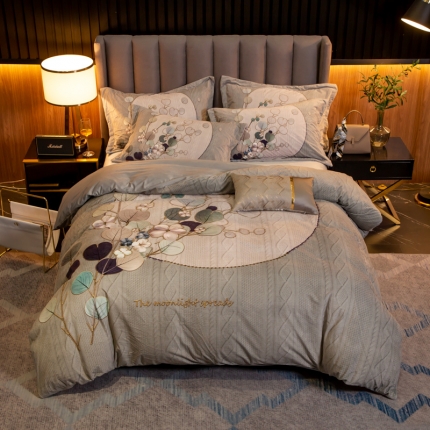 91家纺网 家纺一手货源 找家纺 （总）金奇达 2019大版数码花卉系列宝宝绒四件套