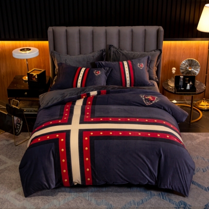 91家纺网 家纺一手货源 找家纺 （总）金奇达 2019大版数码花卉系列宝宝绒四件套