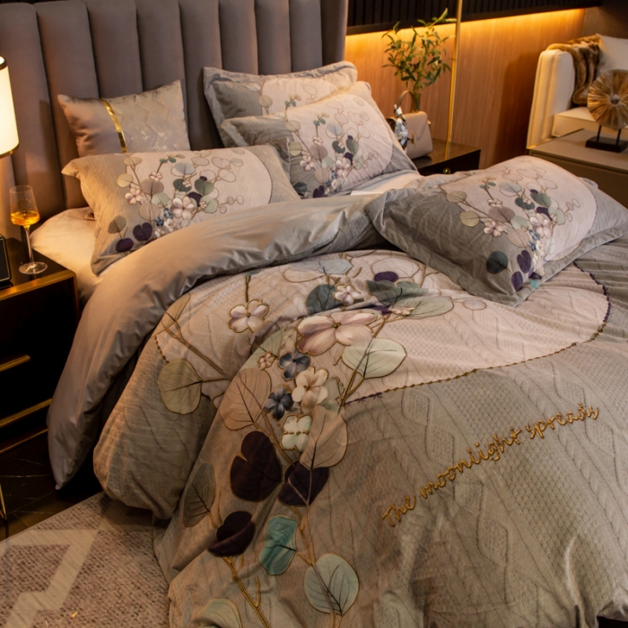 91家纺网 家纺一手货源 找家纺 （总）金奇达 2019大版数码花卉系列宝宝绒四件套