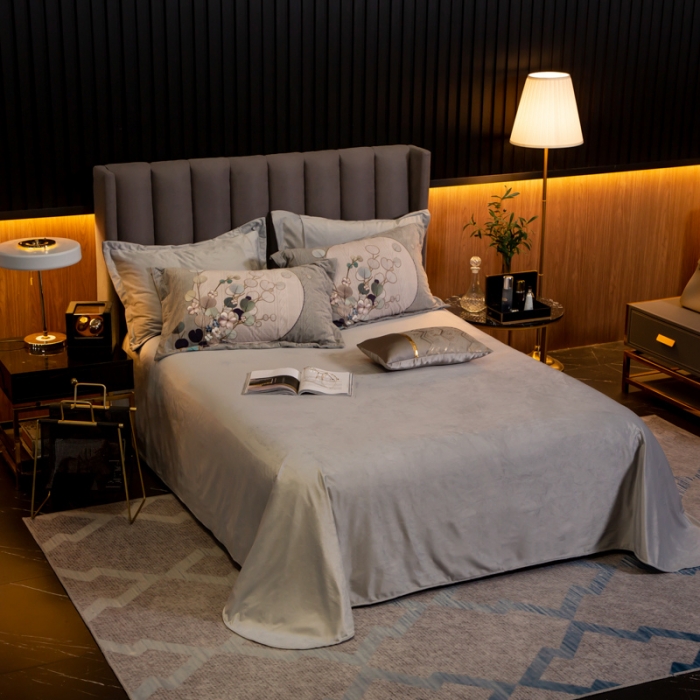 91家纺网 家纺一手货源 找家纺 （总）金奇达 2019大版数码花卉系列宝宝绒四件套