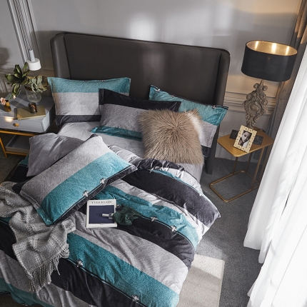 91家纺网 家纺一手货源 找家纺 （总）金奇达 2019新款宝宝绒四件套自然光图