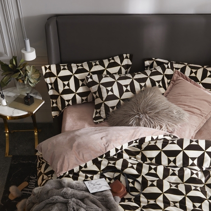 91家纺网 家纺一手货源 找家纺 （总）金奇达 2019新款宝宝绒四件套自然光图