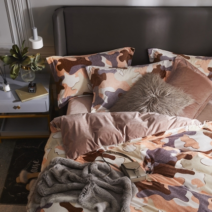 91家纺网 家纺一手货源 找家纺 （总）金奇达 2019新款宝宝绒四件套自然光图