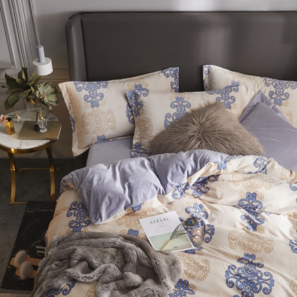 91家纺网 家纺一手货源 找家纺 （总）金奇达 2019新款宝宝绒四件套自然光图