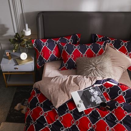 91家纺网 家纺一手货源 找家纺 （总）金奇达 2019新款宝宝绒四件套自然光图