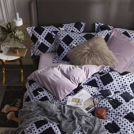 91家纺网 家纺一手货源 找家纺 （总）金奇达 2019新款宝宝绒四件套自然光图