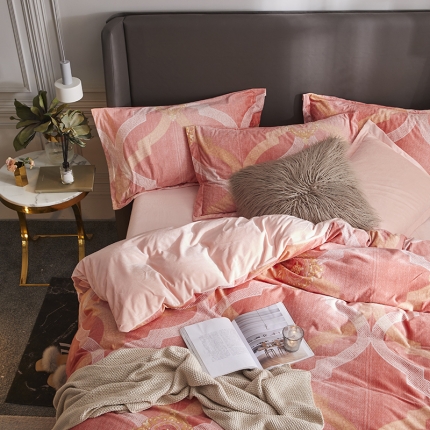 91家纺网 家纺一手货源 找家纺 （总）金奇达 2019新款宝宝绒四件套自然光图