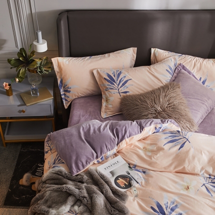 91家纺网 家纺一手货源 找家纺 （总）金奇达 2019新款宝宝绒四件套自然光图