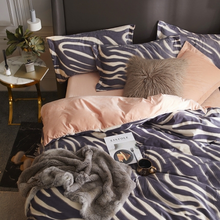 91家纺网 家纺一手货源 找家纺 （总）金奇达 2019新款宝宝绒四件套自然光图